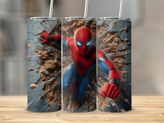 Spider-Man Breaking Through The Wall Tumbler Cup