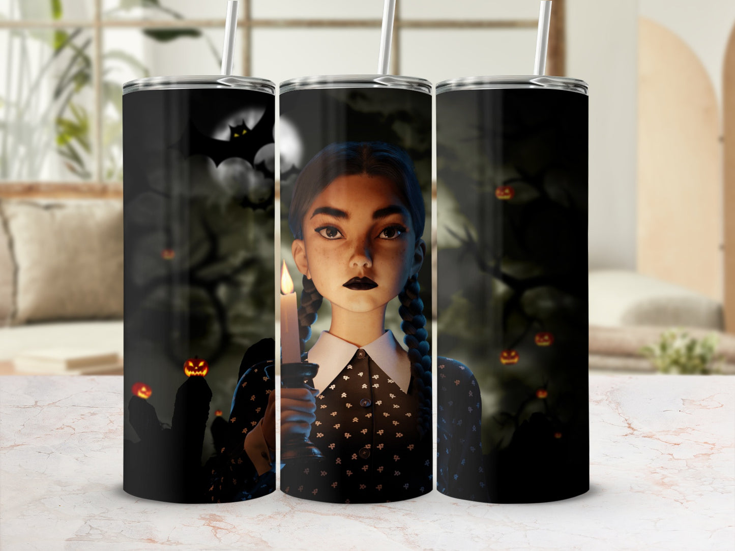 Spooky Halloween Character Design Insulated Tumbler