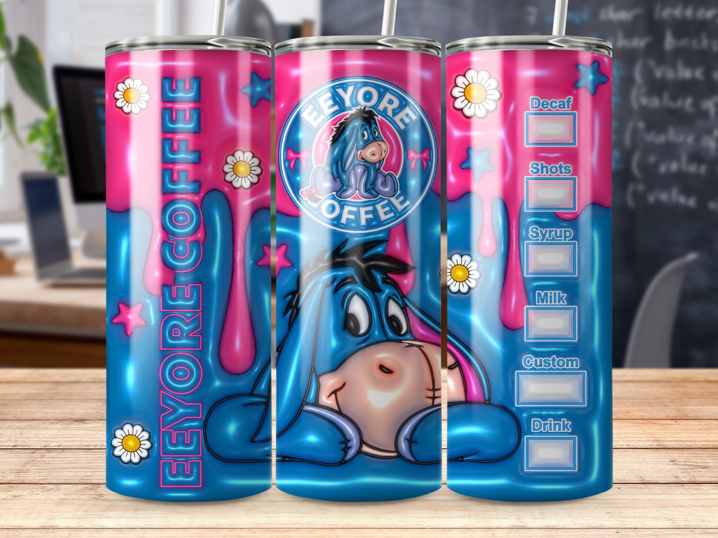 Eeyore Coffee Tumbler for Hot and Cold Drinks