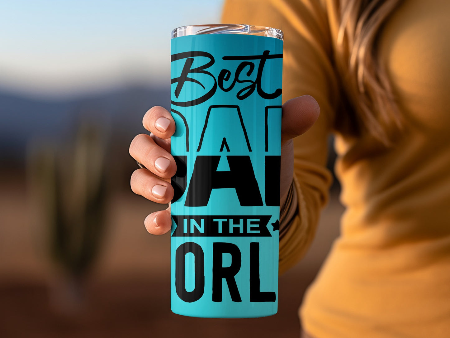 Best Dad in the World Travel Tumbler Cup Gift