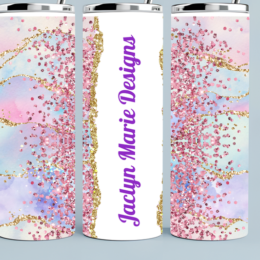 Custom Holographic Glitter Tumbler