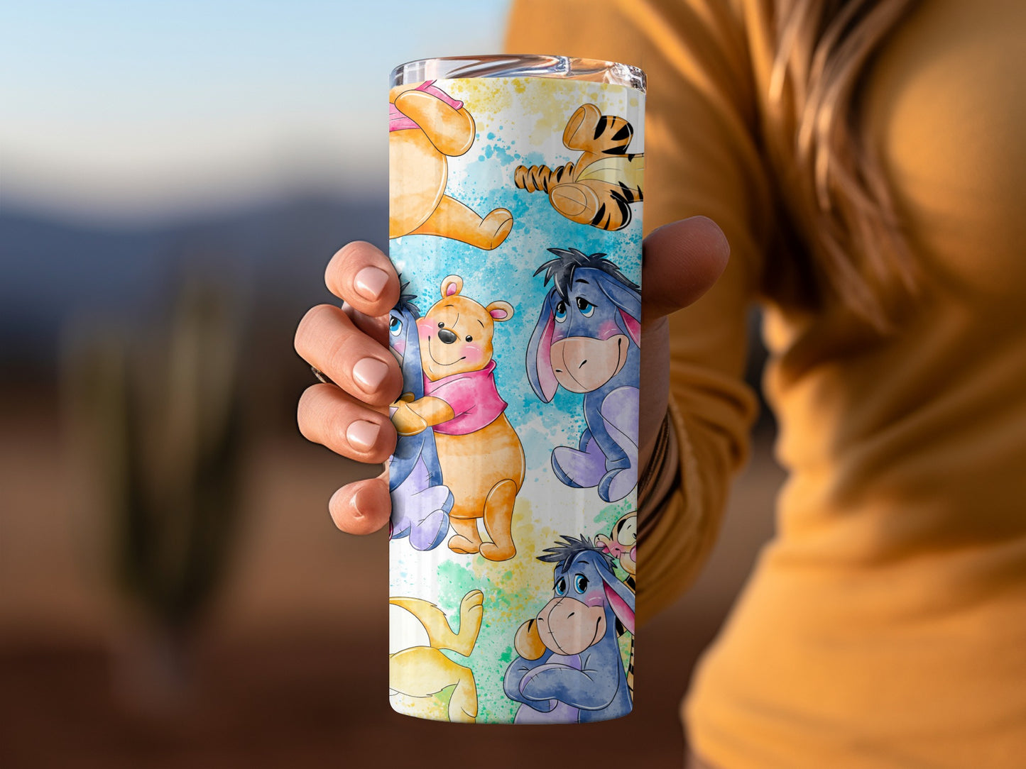 Winnie the Pooh Piglet Tigger Eeyore Friends Pattern Tumblers