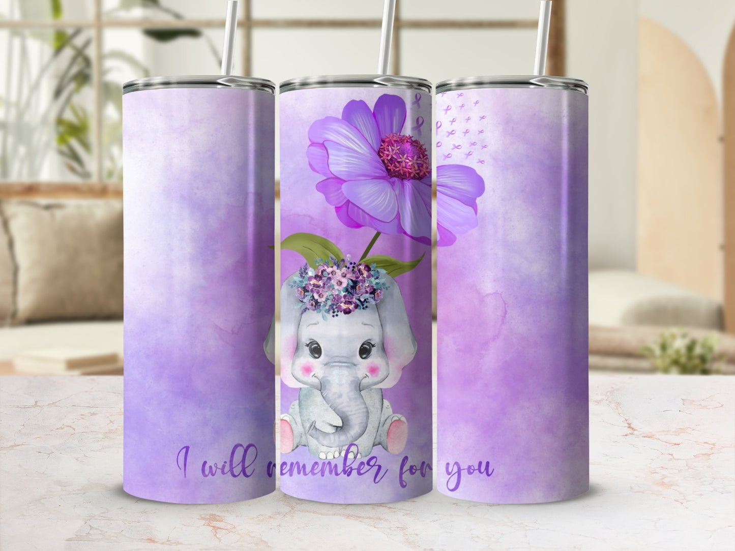 I Will Remember For You Elephant Tumbler Cup