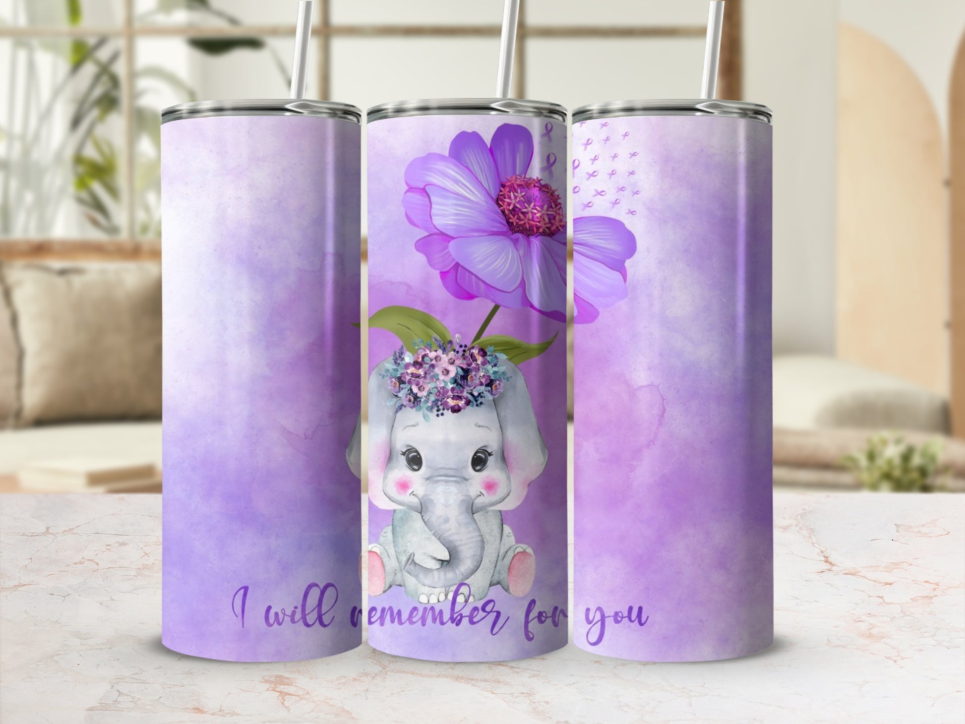 I Will Remember For You Elephant Tumbler Cup