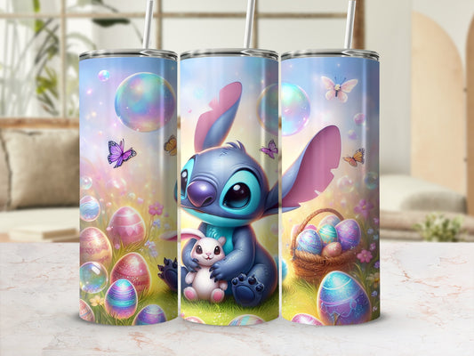 Stitch Easter Bunny Easter Eggs Butterflies Tumbler product type