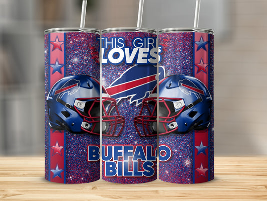 This Girl Loves Buffalo Bills Football Team Helmets Tumblers