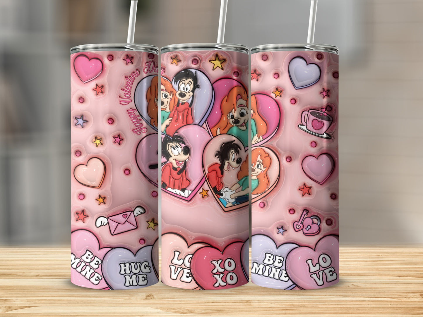 Happy Valentines Love XO XO Colorful Tumbler Product