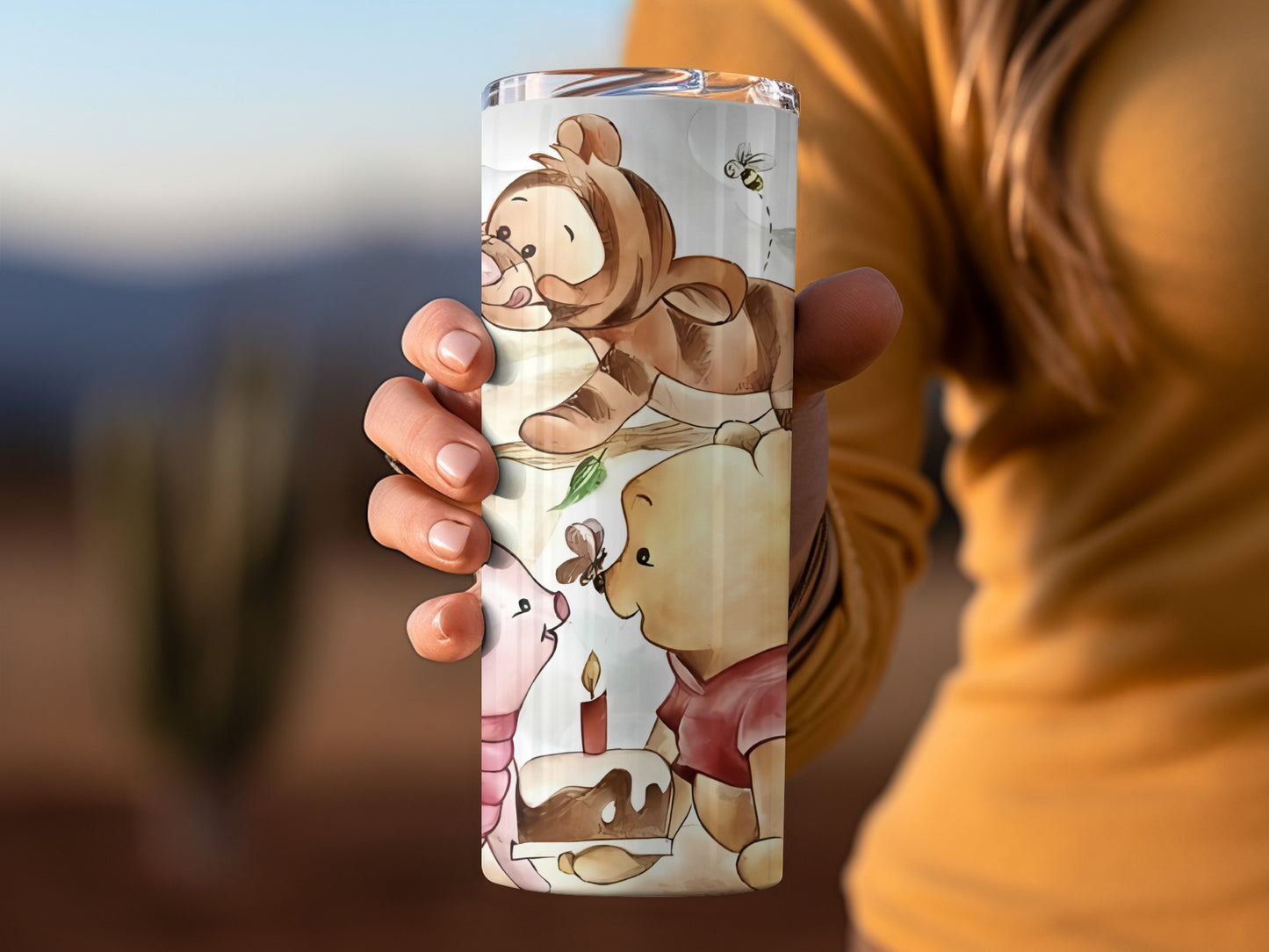 Pooh with Friends Birthday Cake and Honey Tumblers