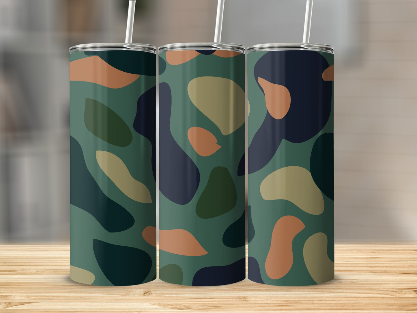 Camouflage Pattern Tumbler Drinkware Flask Cup