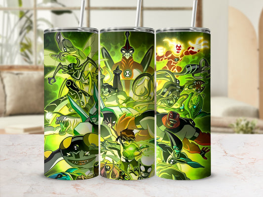 Ben 10 Alien Characters Design Insulated Tumbler