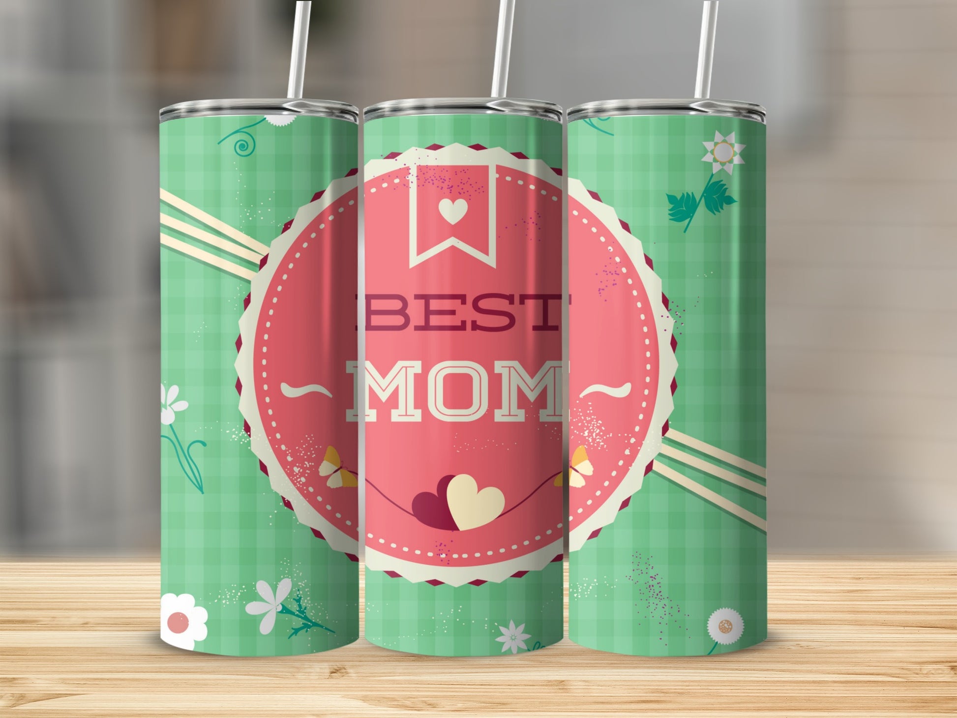 Best Mom Floral Design Tumbler Perfect Gift Idea