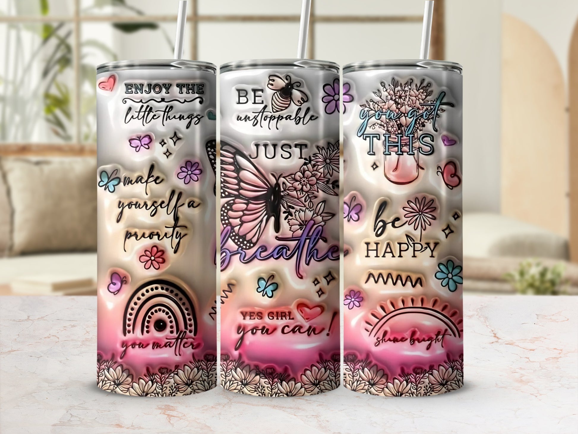 Motivational Quotes Artwork Tumbler Great for Gifts
