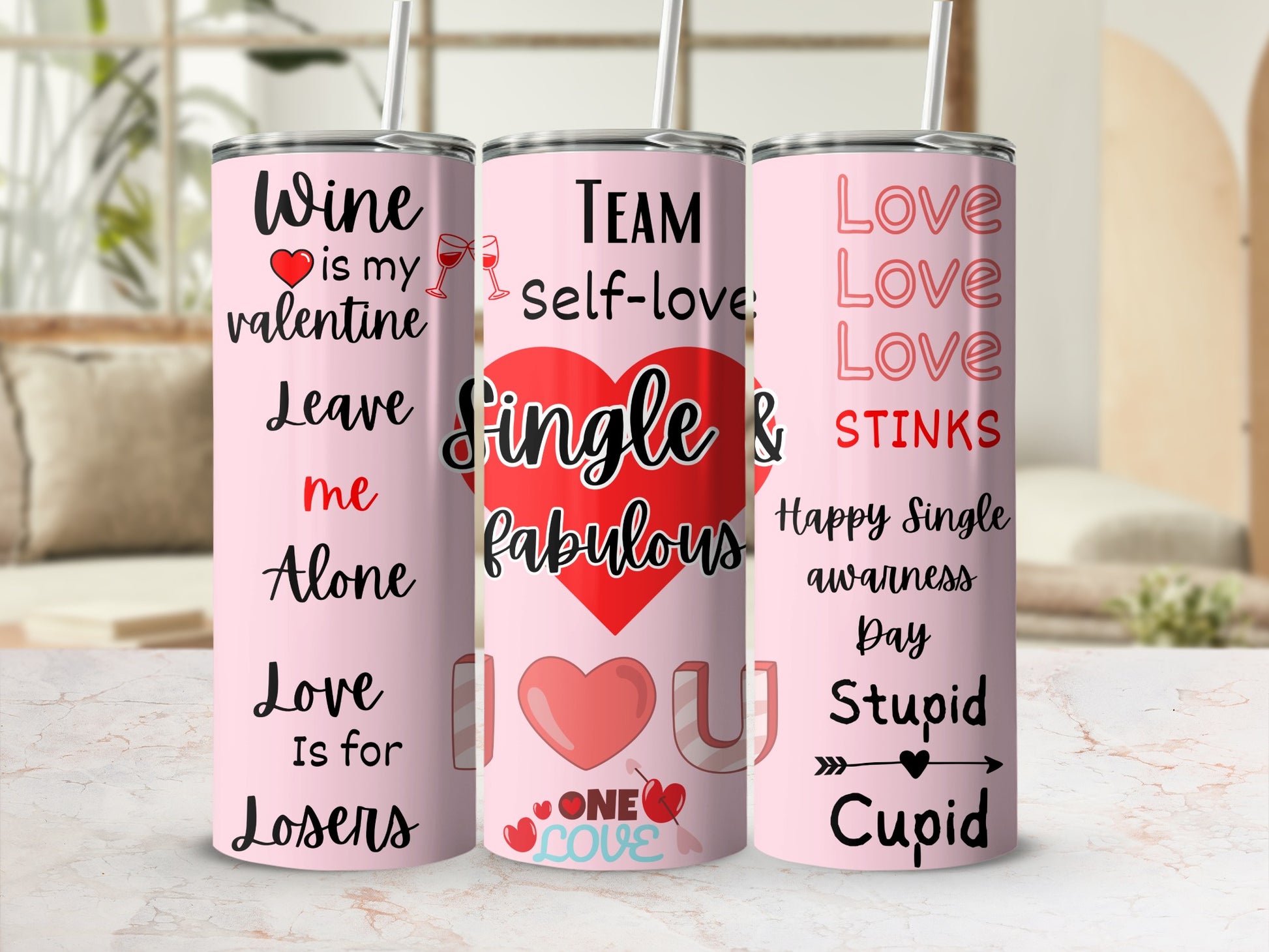Gorgeous Designs for Valentine's Day Tumblers