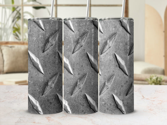 Grey diamond plate industrial pattern design product type