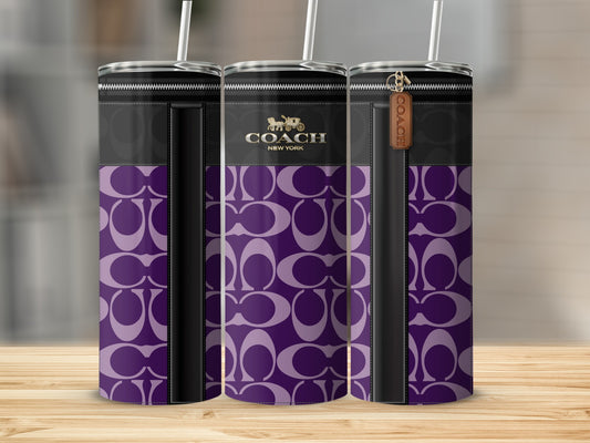 Stylish Purple Design High-Quality Personalized Tumbler