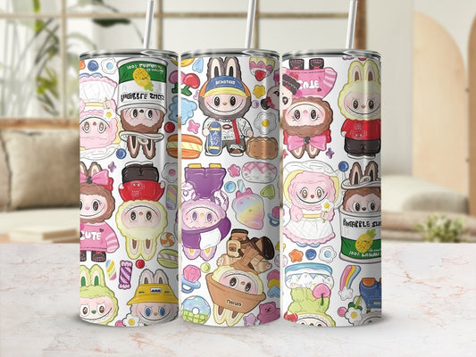 Cute Cartoon Characters Pattern Insulated Tumbler