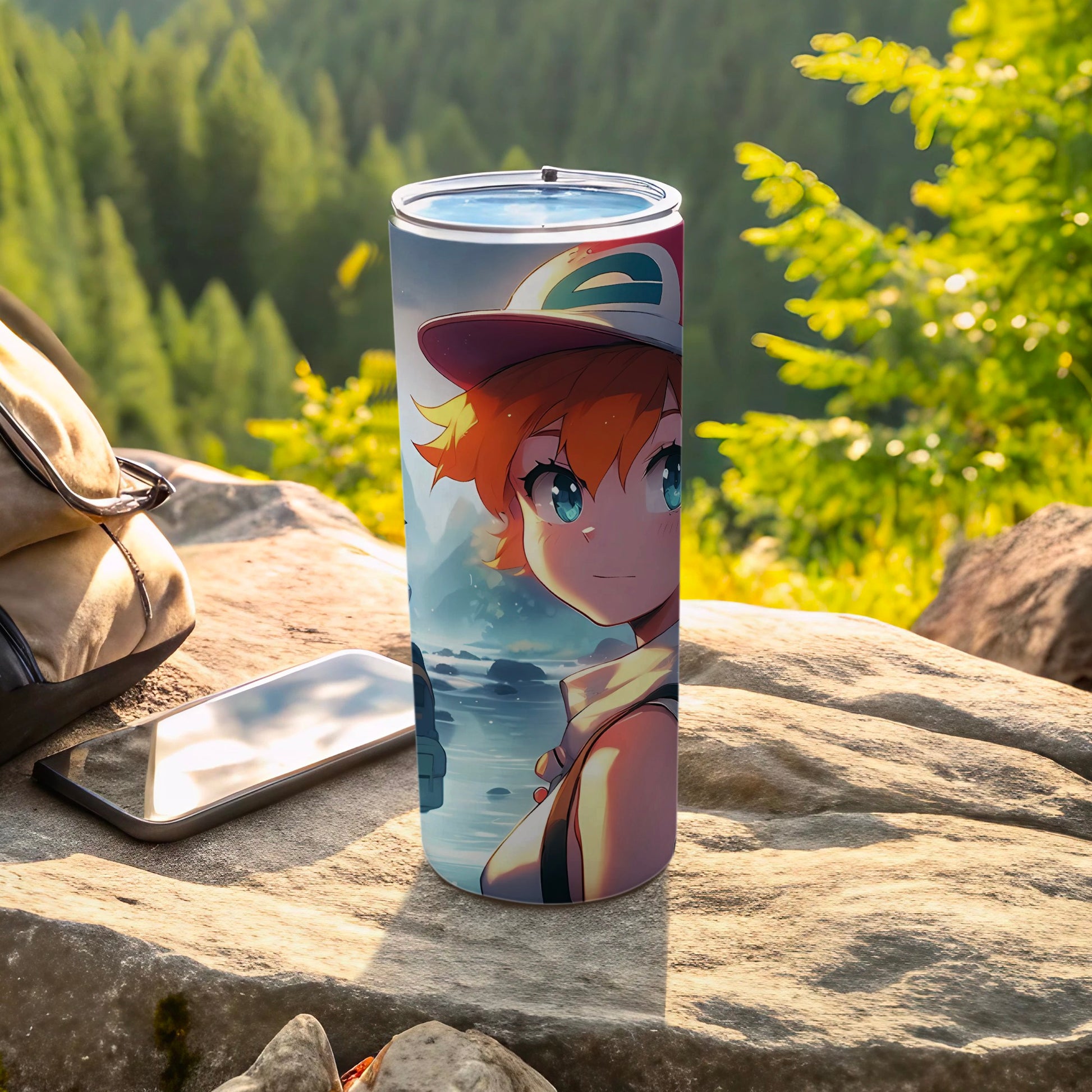 Anime Girl Artwork Travel Tumbler for Outdoor Adventures