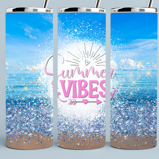Summer Vibes Beach Tumbler