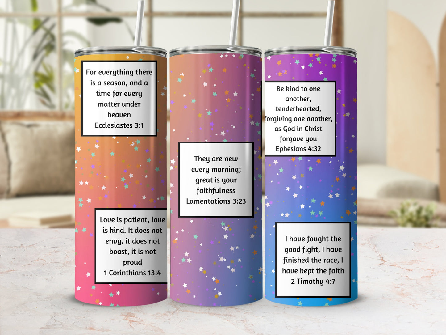 Inspirational Quotes on Ombre Background Tumbler