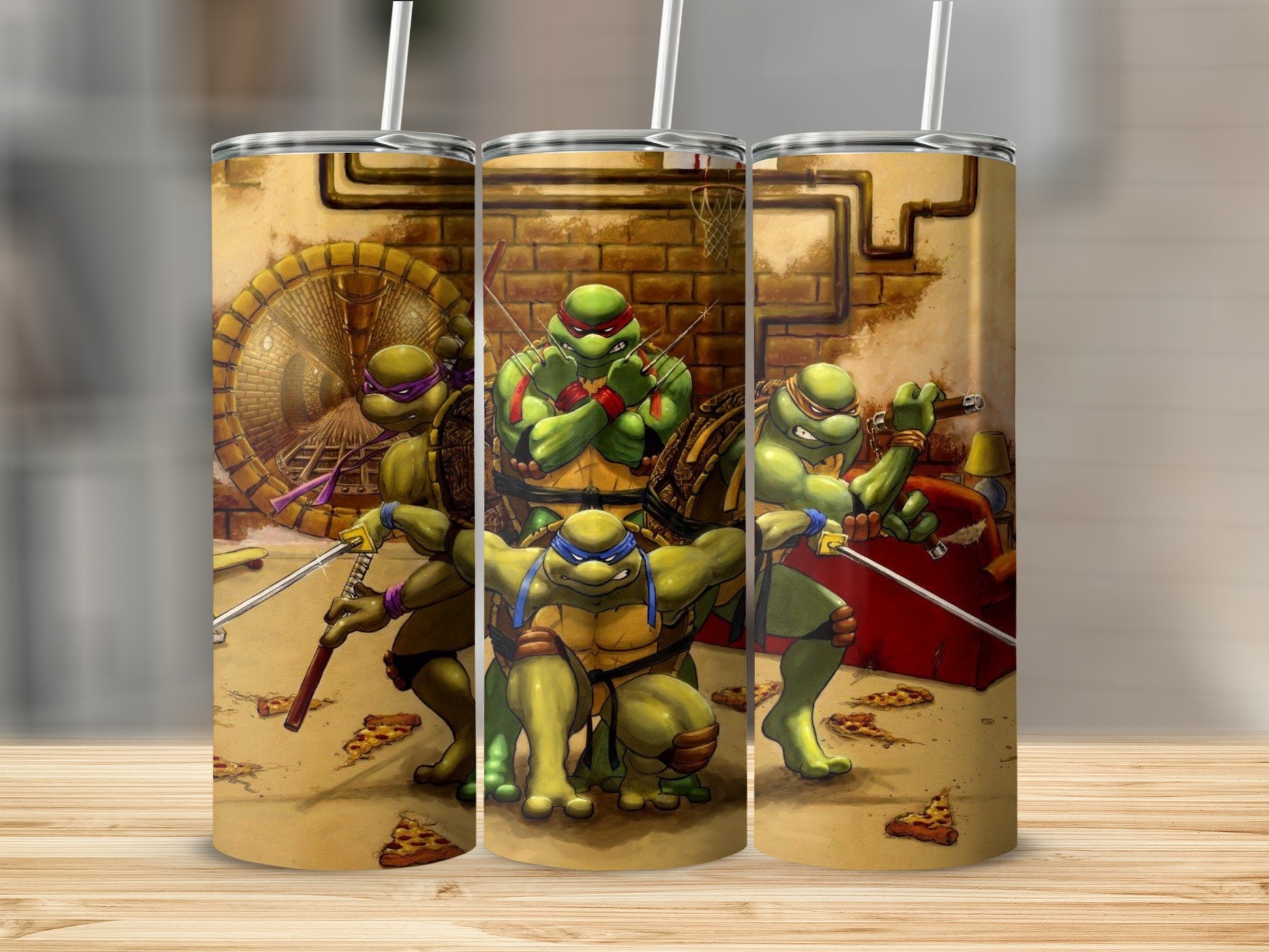 Teenage Mutant Ninja Turtles themed tumbler set