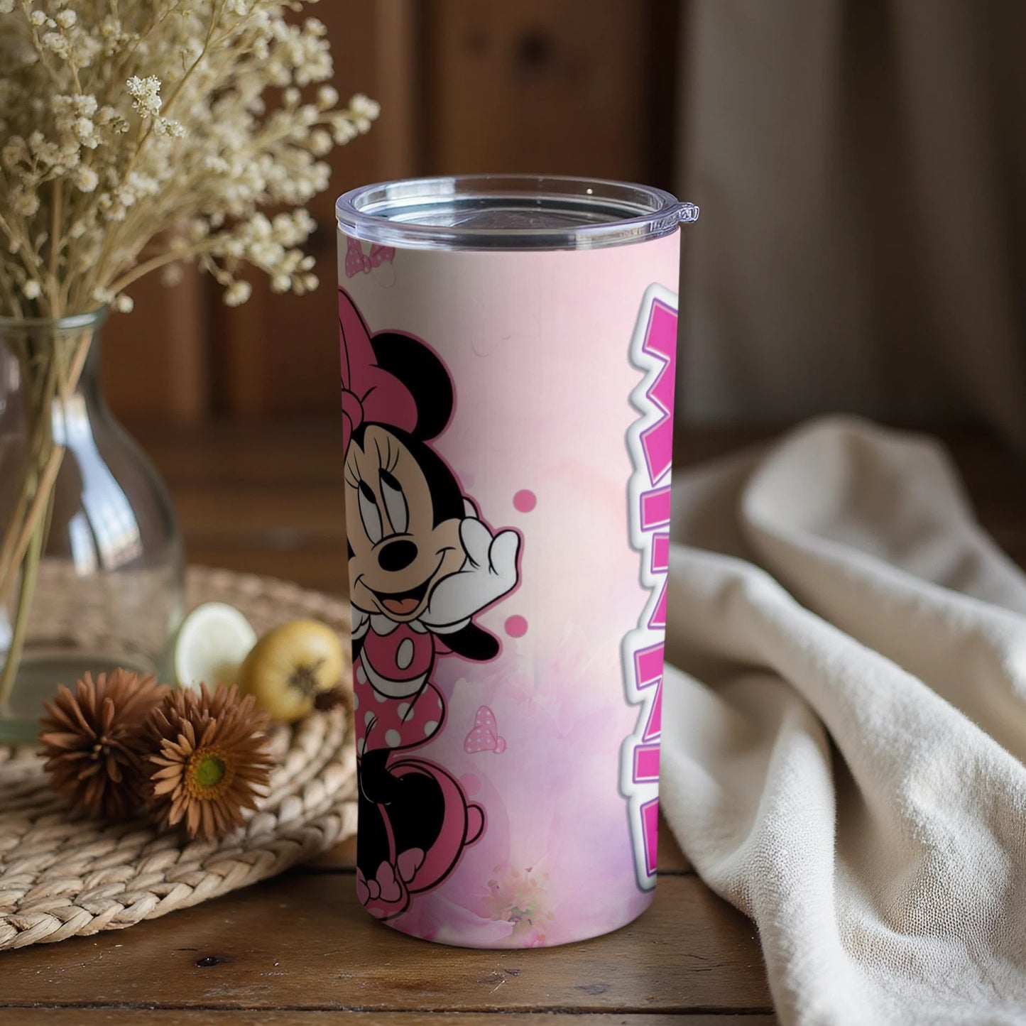 Minnie Mouse Pink Themed Tumbler Cup