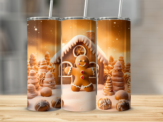 Gingerbread House and Cookies Insulated Tumbler