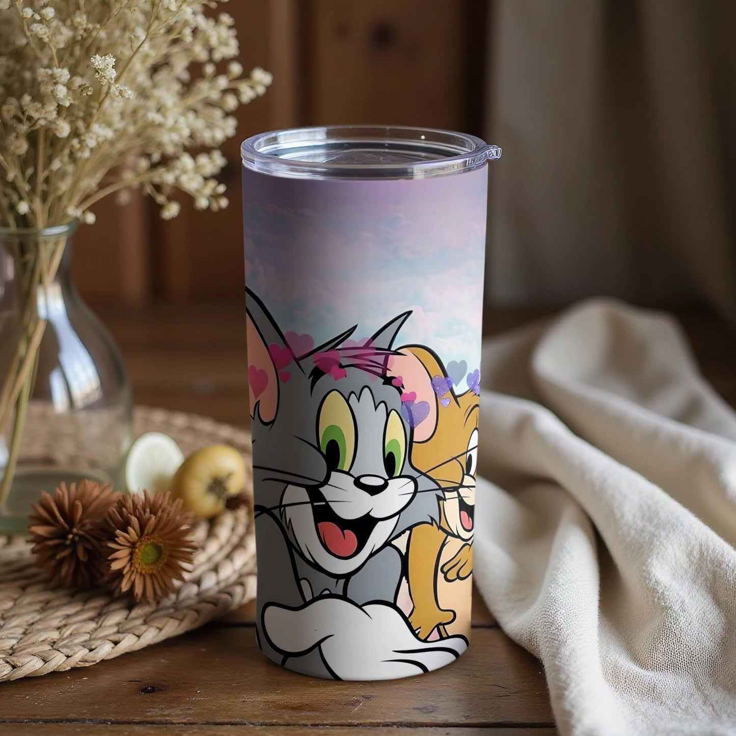 Tom and Jerry Cartoon Characters Tumbler Cup
