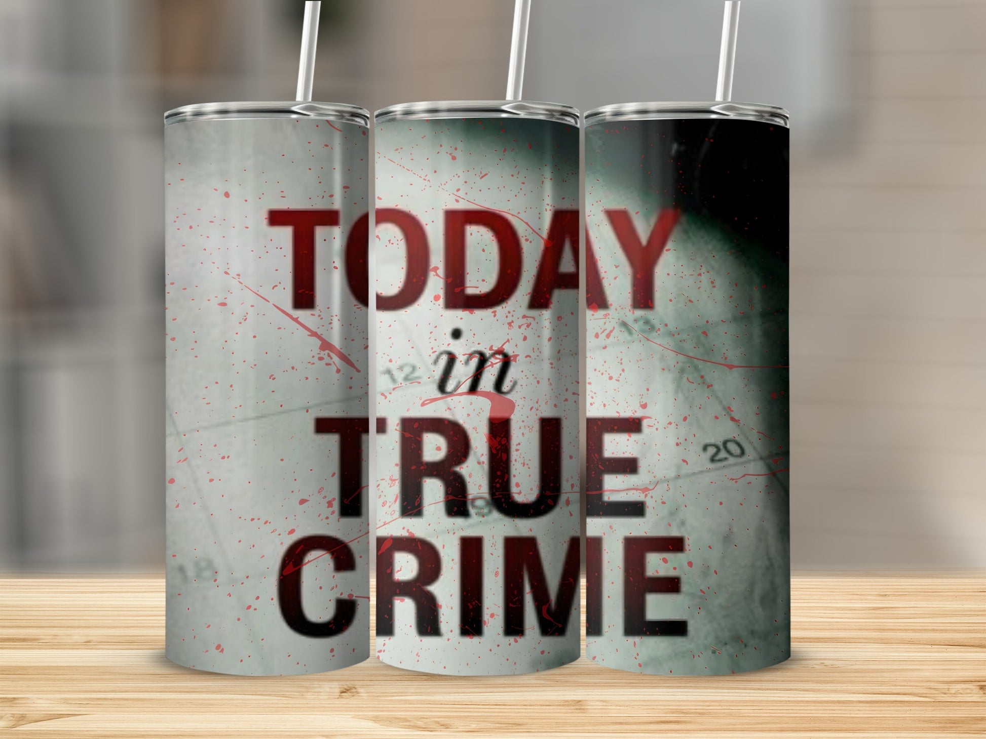 Today In True Crime Graphic Tumbler Beverage Container