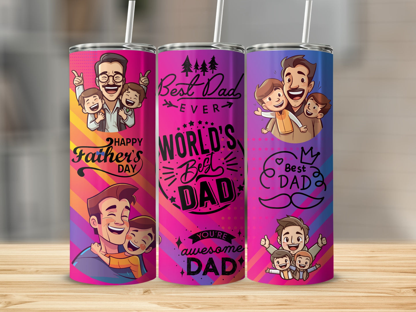 Happy Father's Day World's Best Dad tumbler