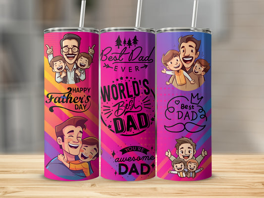 Happy Father's Day World's Best Dad tumbler