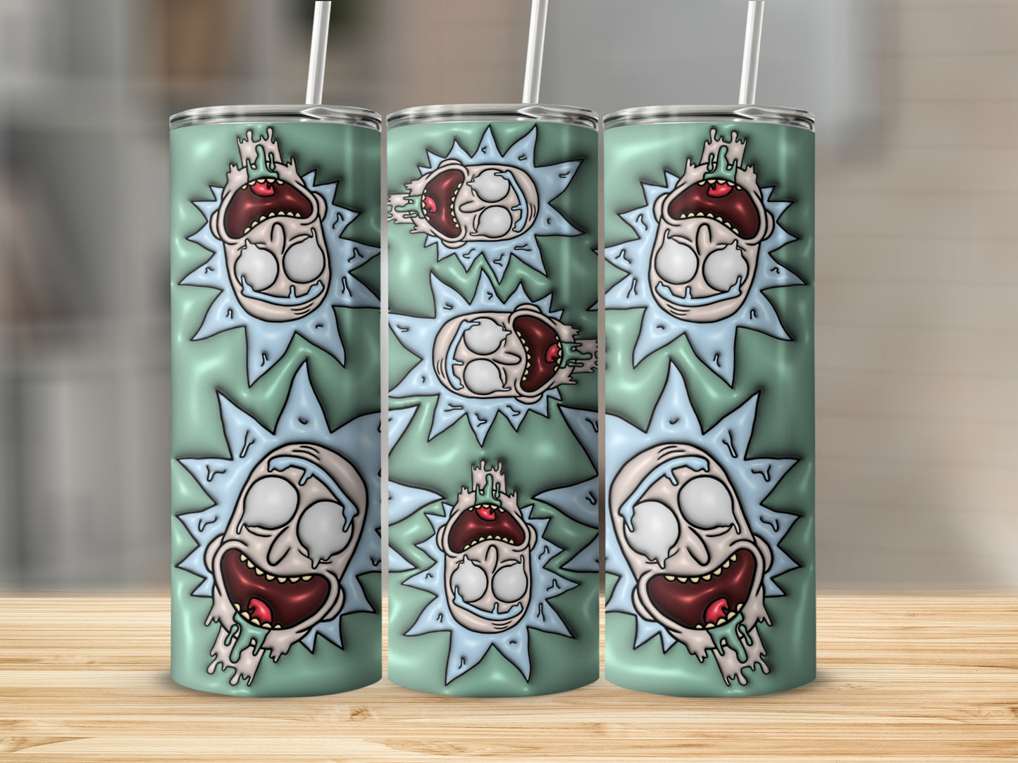 Rick and Morty Themed Tumbler in Custom Design Print