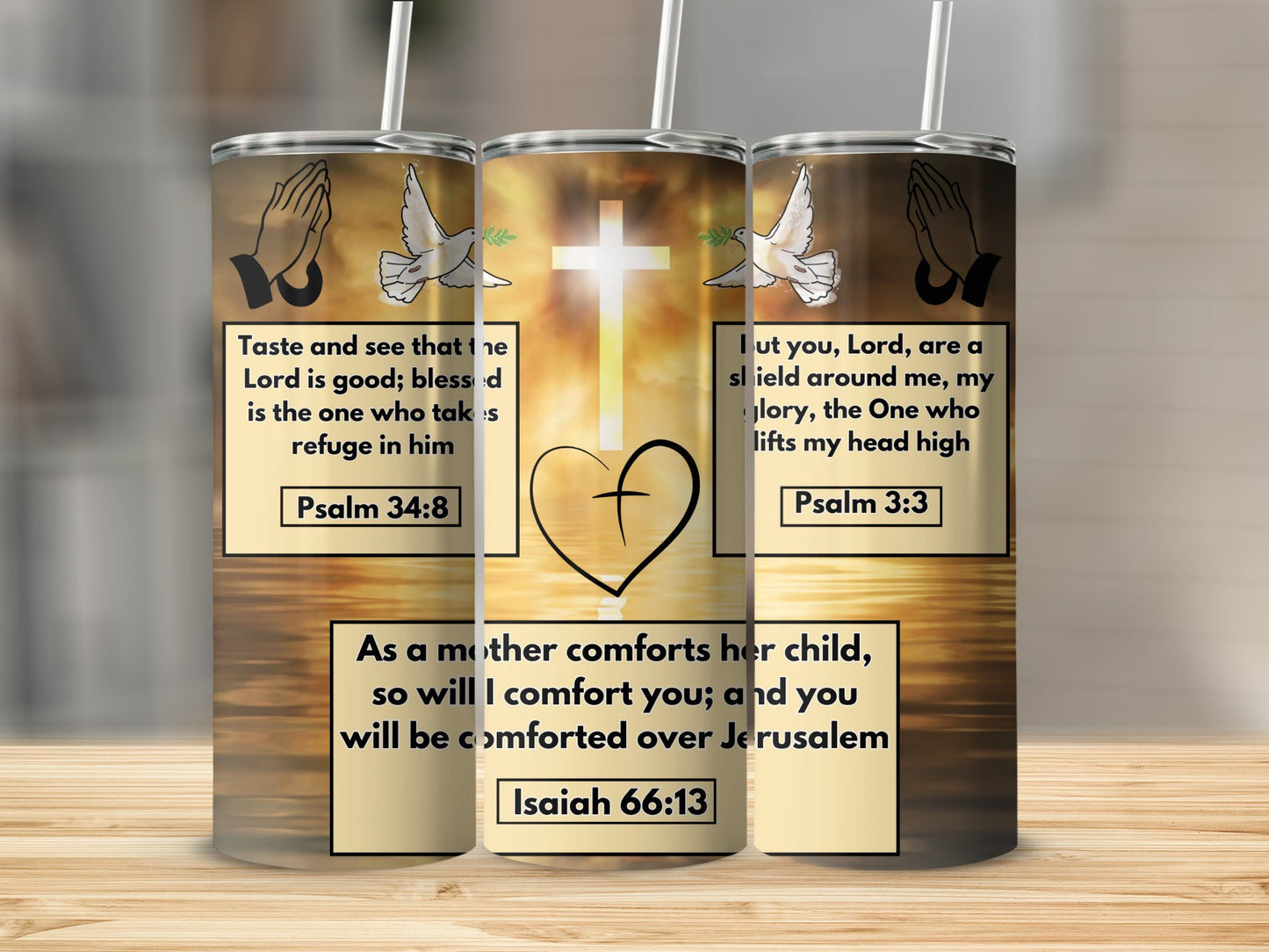 Inspirational Psalms and Prayers Insulated Tumbler
