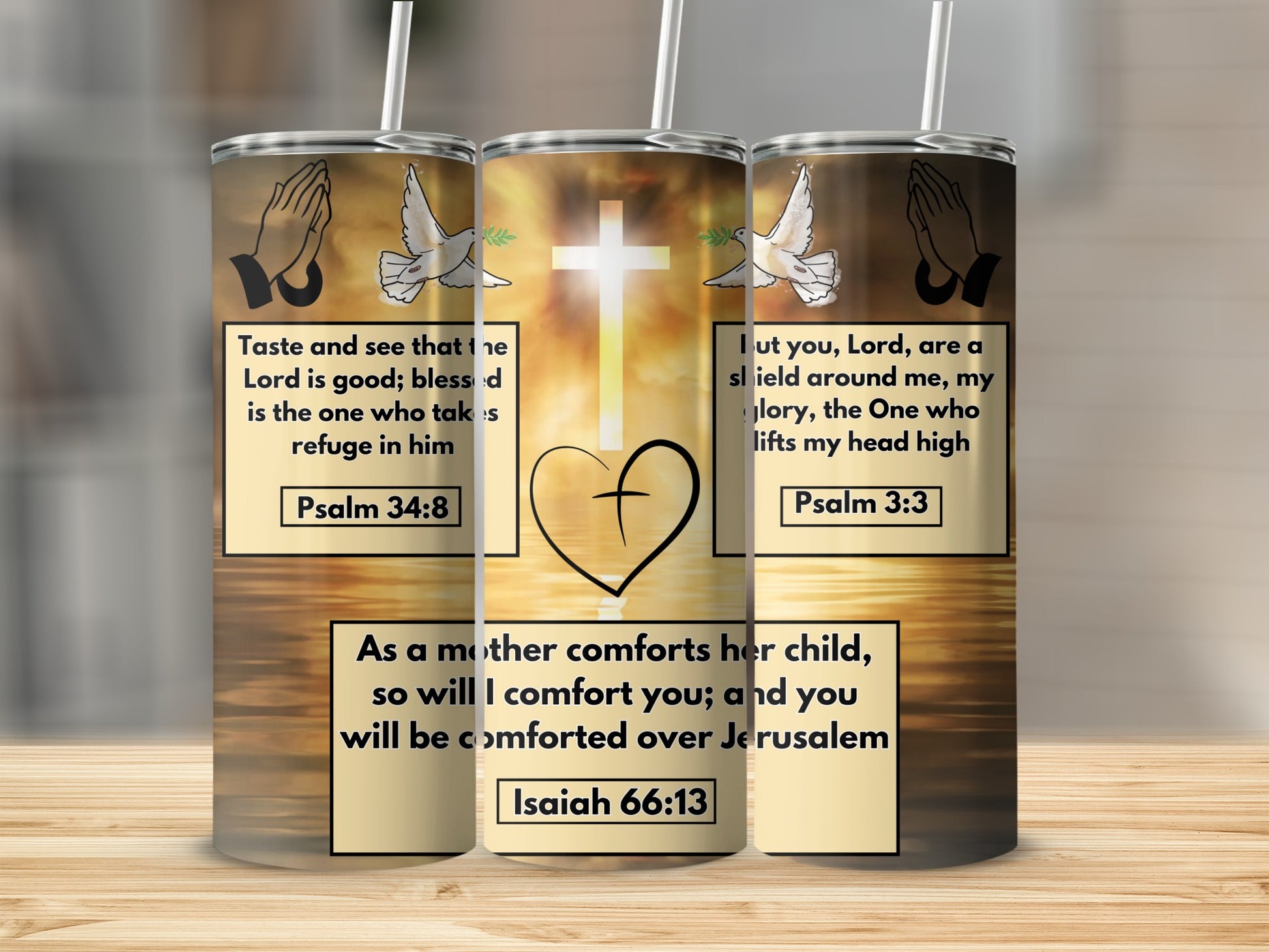 Inspirational Psalms and Prayers Insulated Tumbler