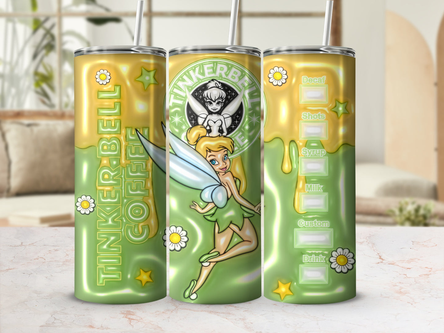 Tinkerbell Coffee Cup Fantasy Design for Fun Drinking