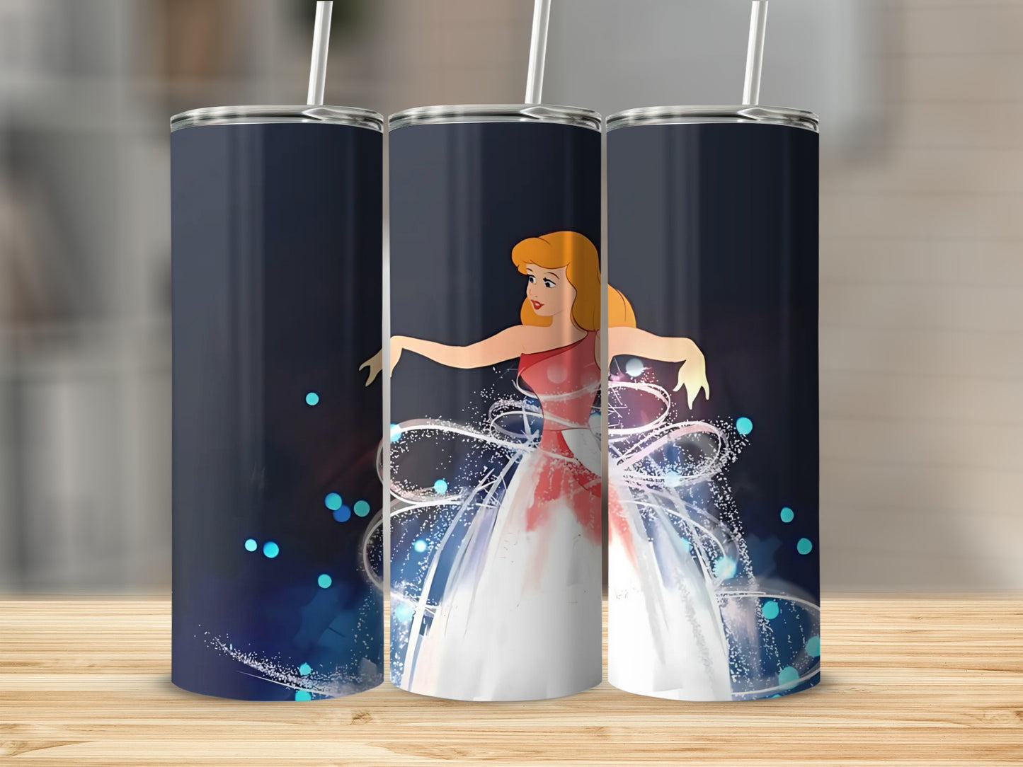 Enchanting Cinderella Design Insulated Tumbler Cup