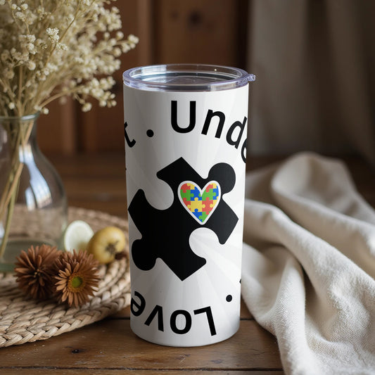 Puzzle Heart Autism Awareness Insulated Tumbler