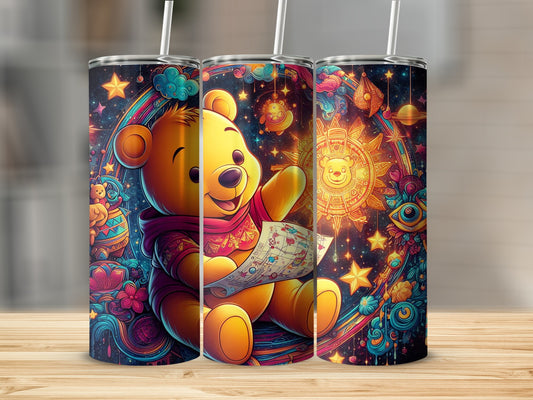 Cute Bear Cartoon Design Stainless Steel Insulated Tumbler