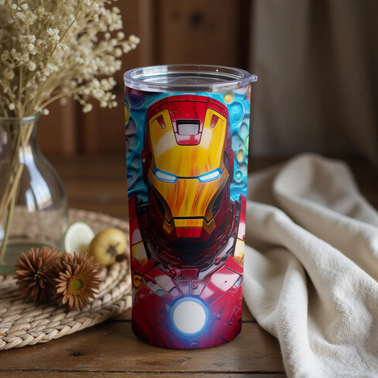 Colorful Superhero Themed Tumbler for Beverages