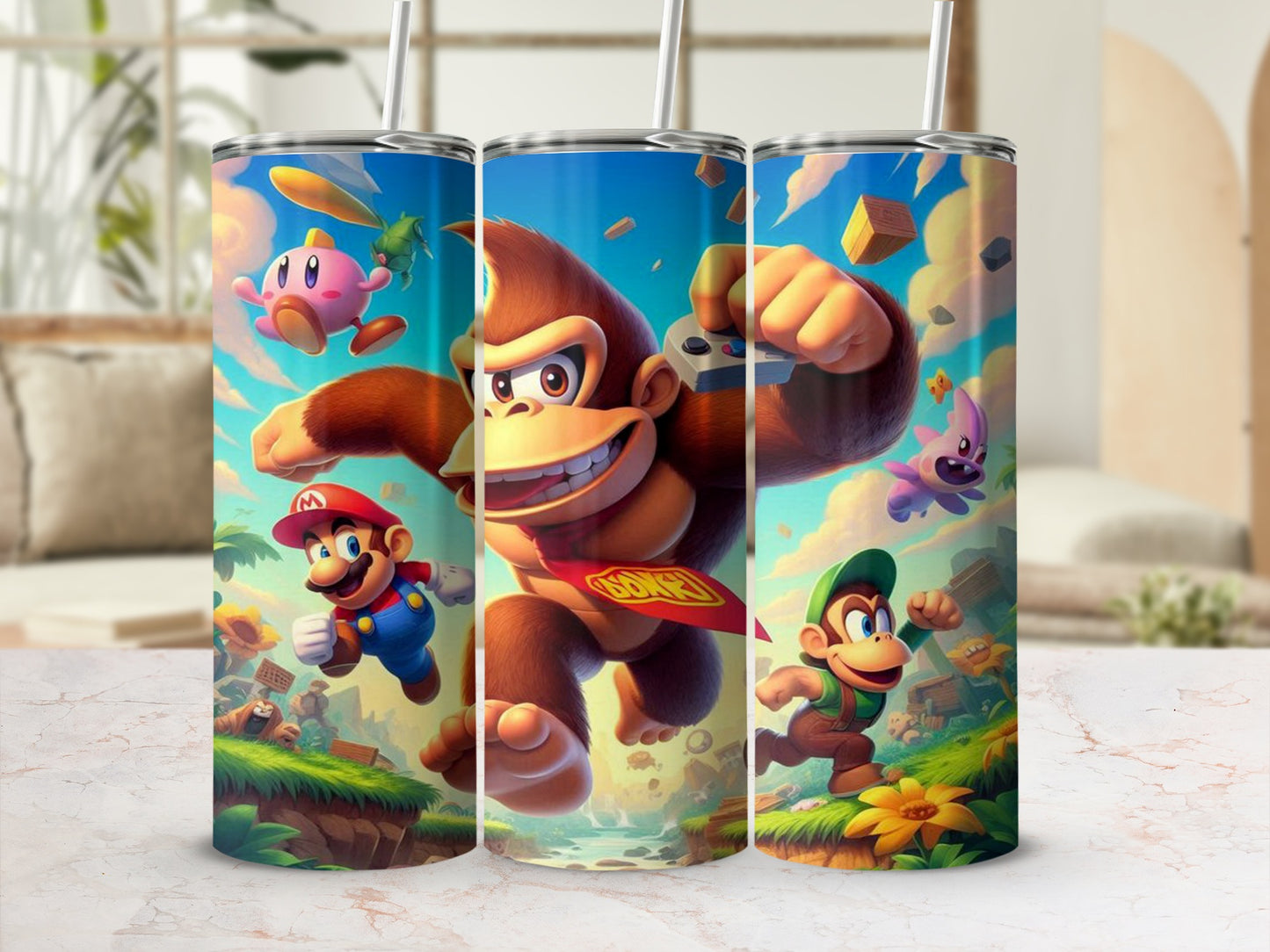 Colorful Gaming Adventure Characters Tumbler