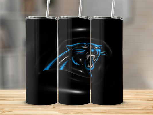 Carolina Panthers Blue And Black Logo Tumblers