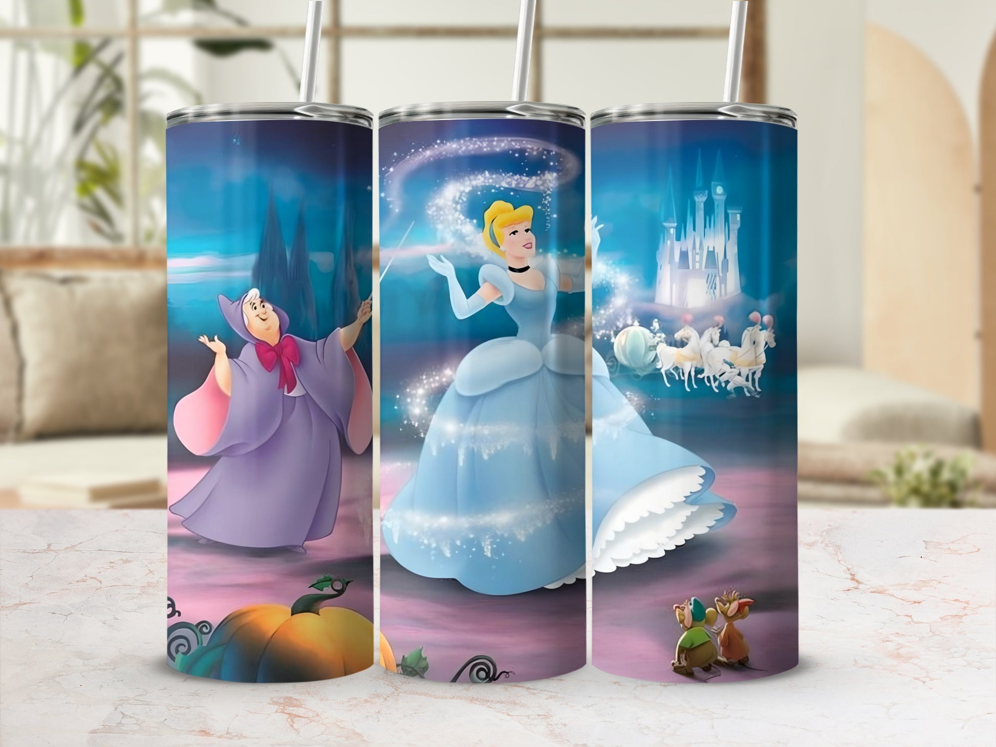 Cinderella Fairy Godmother Enchanting Travel Tumbler