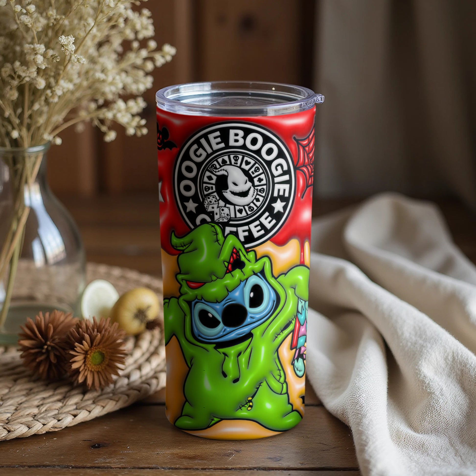 Oogie Boogie Coffee Tumbler with Vibrant Design