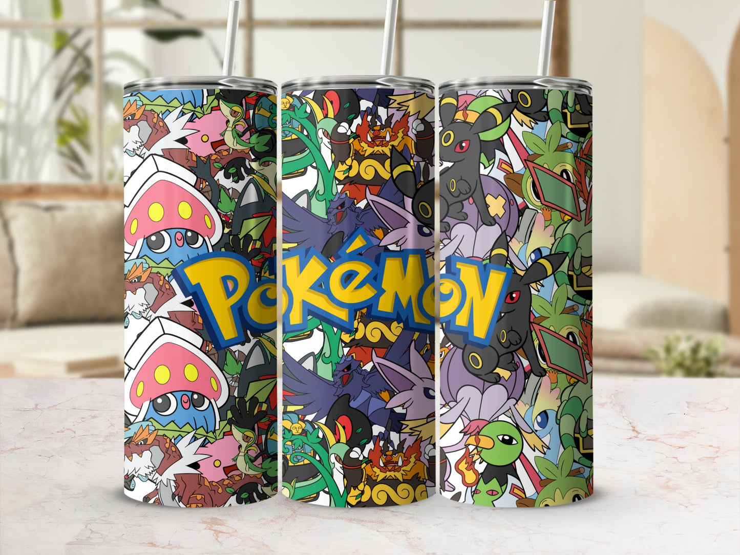 Vibrant Pokémon Themed Tumblers for Anime Fans Cup