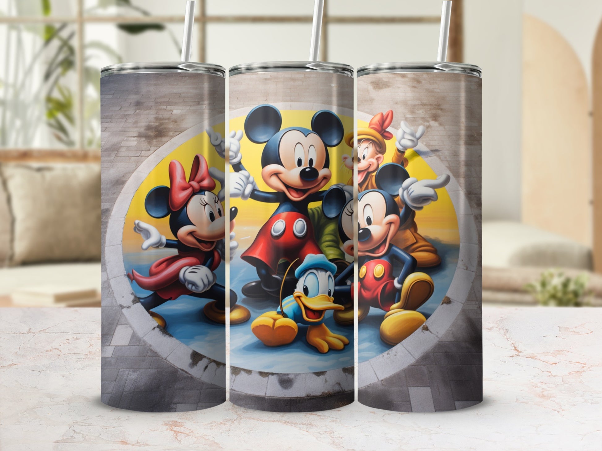 Disney Characters Colorful Family Tumbler Product