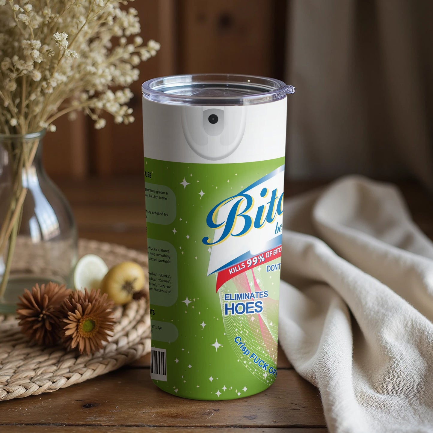 Funny Anti-Hoes Travel Tumbler with Hilarious Message