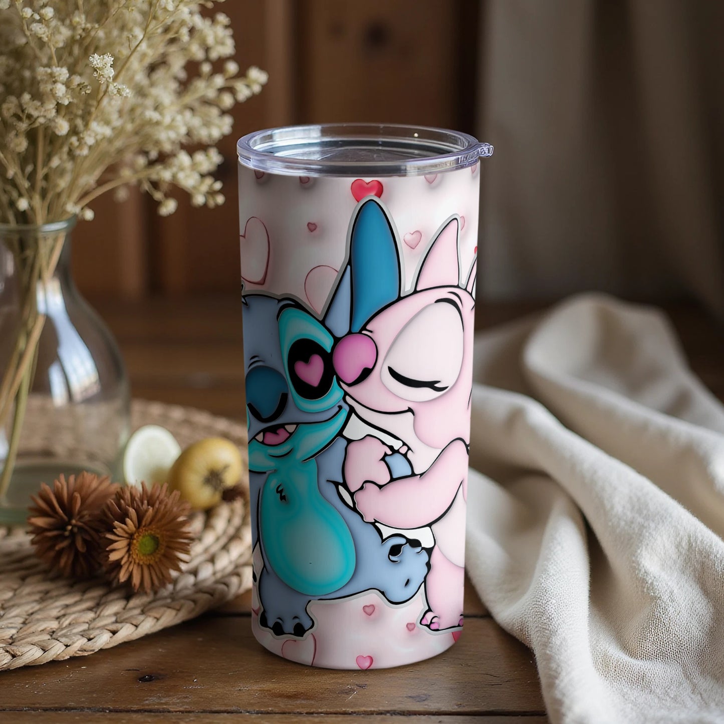 Cute Animal Couple Design Insulated Tumbler Product