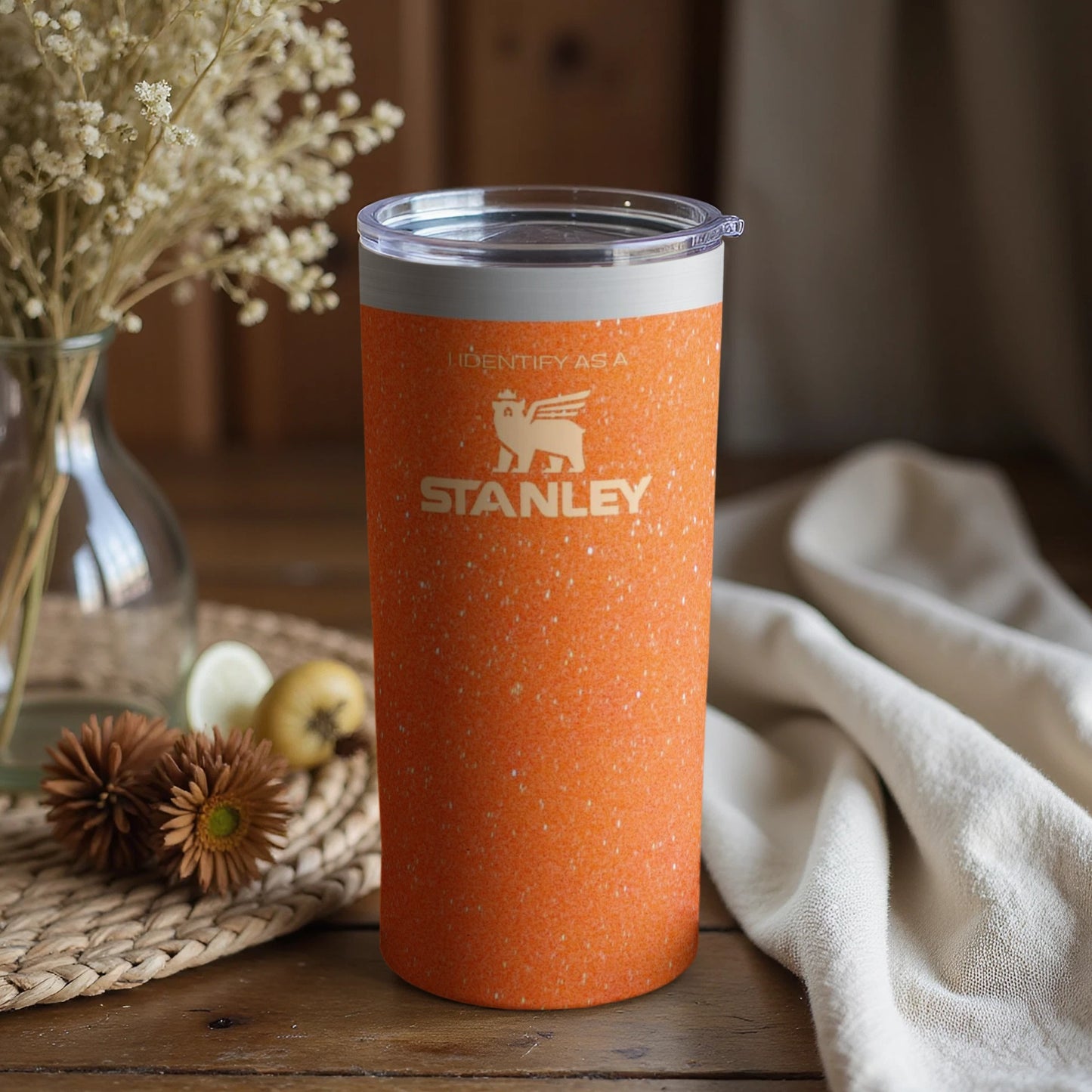I Identify as a Stanley Orange Insulated Tumbler
