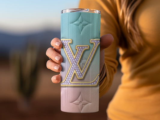 Luxury Gradient Tumbler with Initials Design