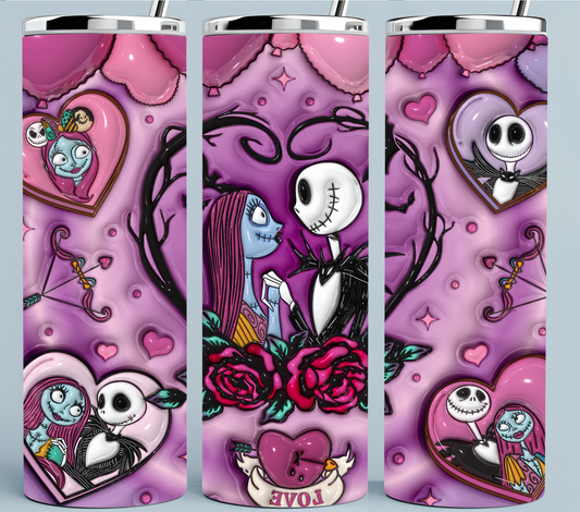 Jack and Sally Skellington Starbucks Coffee tumbler