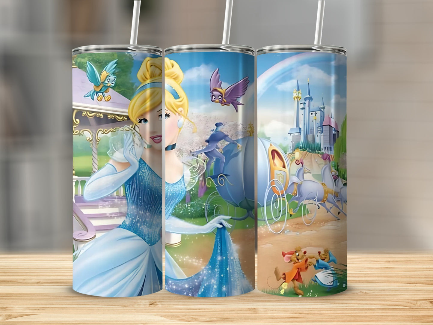 Cinderella Fairy Tale Scene Insulated Tumbler Cup